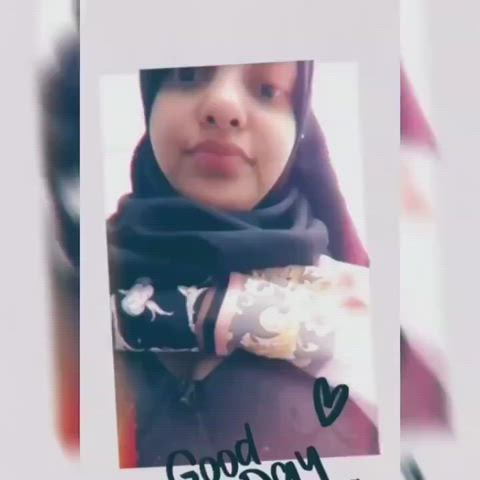 boobs hijab selfie gif