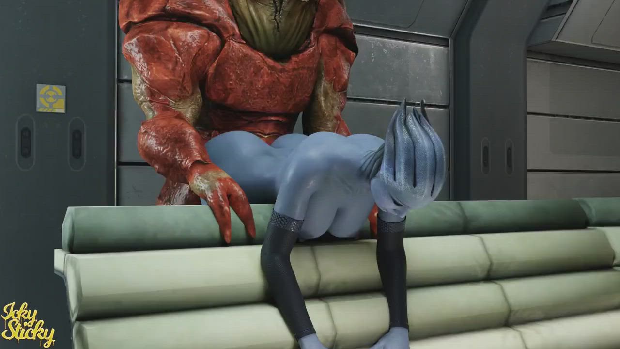 Liara pounded by Wrex (Icky Sticky) [Mass Effect]