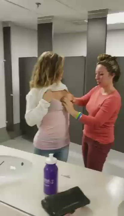 Blonde Breast Sucking Breastfeeding Lactating gif