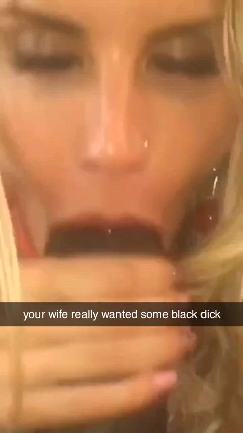 Your wife loved sucking a black cock