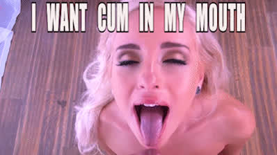 caption cum cum in mouth cumshot facial sissy tongue fetish gif