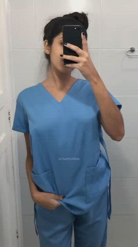 Nurse Petite Public Tits Work Porn GIF by alissayara
