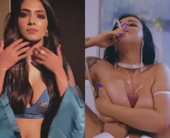 big tits bollywood celebrity desi indian titty fuck gif