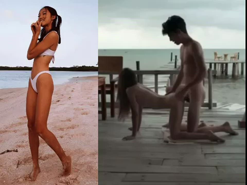Casual Vacation pictures and sextape outdoor collage