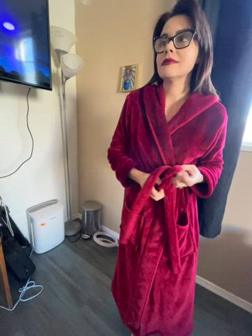 Your cute neighborhood soccer mom and I’m taking off my bathrobe