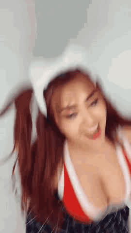 Big Tits Bouncing Tits Clothed Cosplay gif