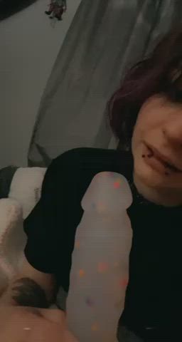 Blowjob Dildo Goth gif