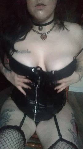 can I smother you with my goth milkers?