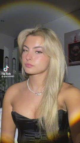 blonde corset tiktok gif