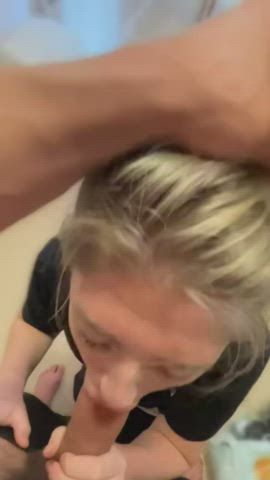 blonde blowjob cum gif