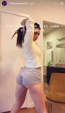 Big Ass Solo Stripper Twerking White Girl gif