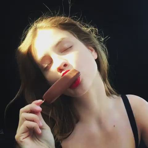 barbara palvin licking model gif