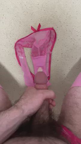 Amateur Cock Cumshot Femboy Panties Sissy gif