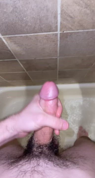 BWC Big Dick Cock Cum Cumshot Shower gif