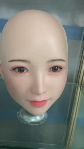 silicone adult sex doll head just freshly made before hair planting