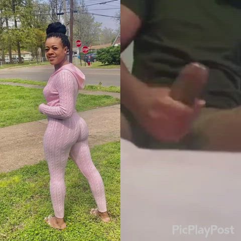 Ass BabeCock Cumshot Ebony gif