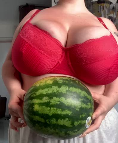 My tits are bigger than this WATERMELON… OC