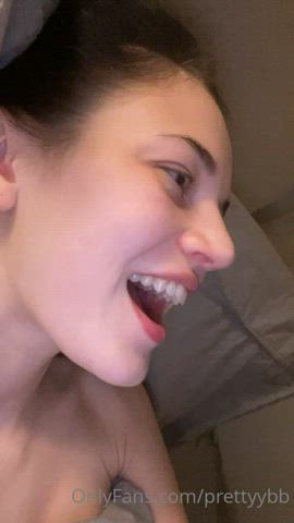 18 Years Old Amateur Barely Legal Brunette CIM Cum Cum In Mouth Cum Swallow Cumshot