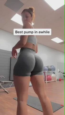 big ass bubble butt ebony fitness gym jiggling shorts thick thighs gif