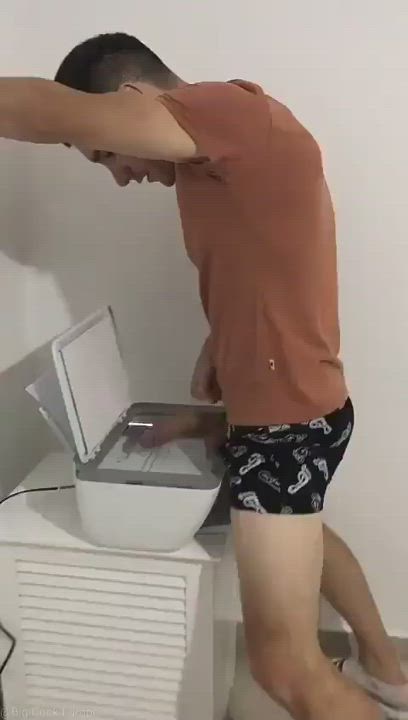 Scanning his dick