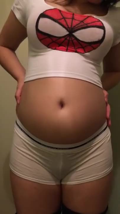 Hungry Brooke's perfect stuffed belly