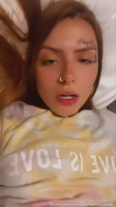 Masturbating Redhead Wet Pussy gif