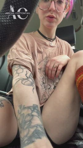 amateur car cute homemade masturbating onlyfans public pussy solo gif