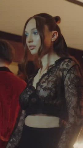 brunette celebrity natural tits nipples see through clothing small tits gif