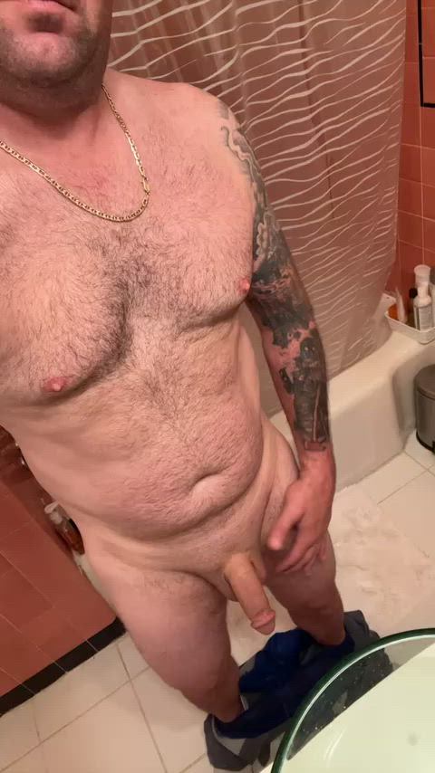 Swinging my thick cock around……