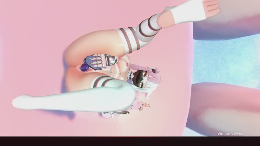 Cute Masturbating VR gif