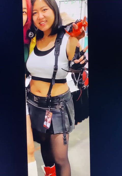 asian cosplay costume cumshot geek halloween nerd tifa lockhart tribute villainess