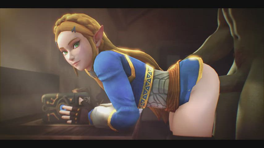 Blonde Elf Hentai Monster Cock gif