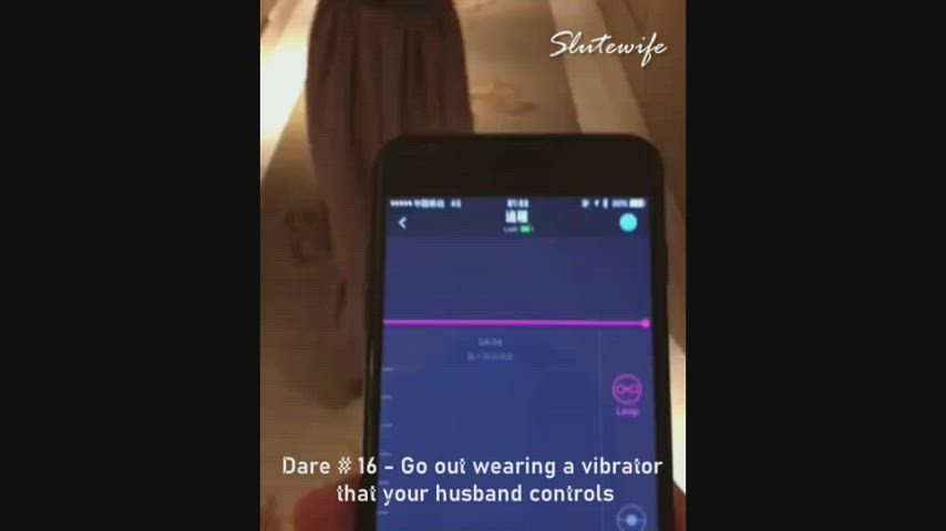 Go out wearing a vibrator that your husband controls