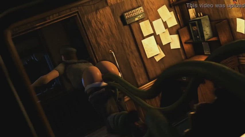 Jill Valentine geting caught by plant 42 (DarkTronickSFM)