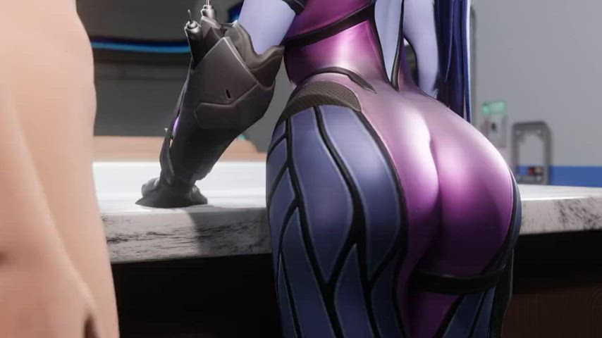 3d animation big ass overwatch rule34 sideboob spanking tights gif
