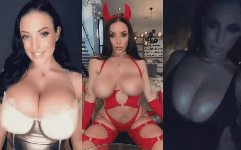 big tits bouncing tits cosplay cute milf pornstar solo gif