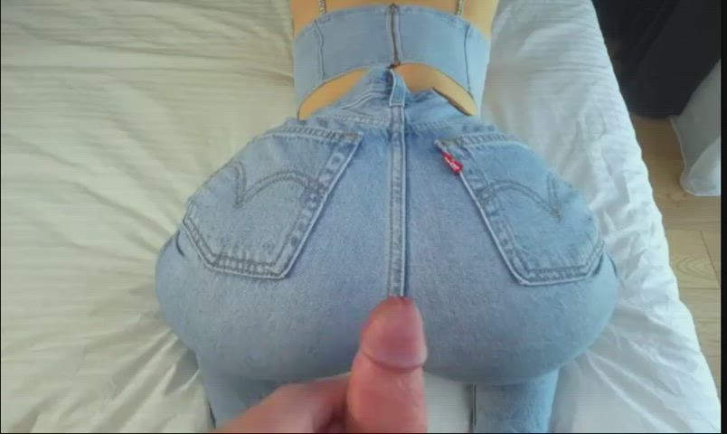 ass babe cum cum on ass cumshot homemade jeans gif