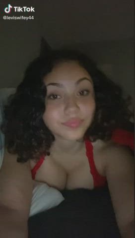 amateur big tits boobs cute latina natural tits teen tiktok tits gif