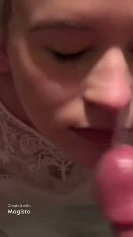 Amateur Blowjob Compilation Facial gif