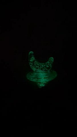 my glow in the dark dildo making me moan