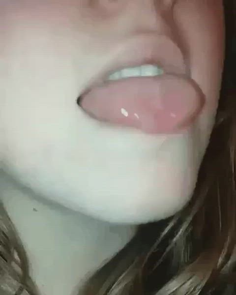 oral saliva tongue fetish gif