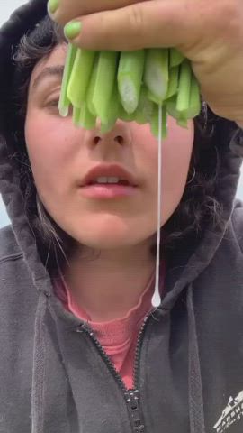 Dripping Lips Outdoor Tongue Fetish gif
