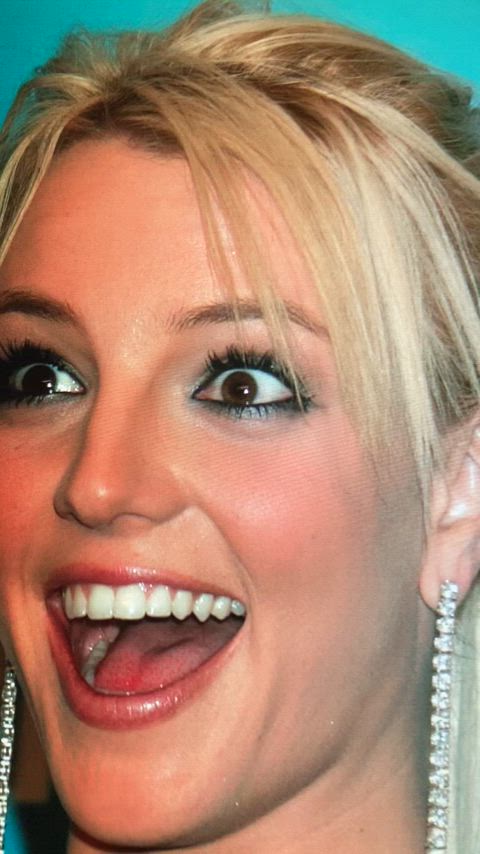 blonde britney spears celebrity cum cumshot tribute gif