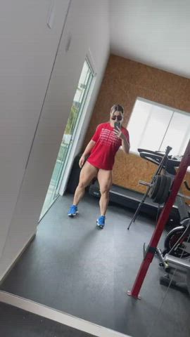 Brazilian Fitness Gym Latina Legs Muscular Girl Thick gif