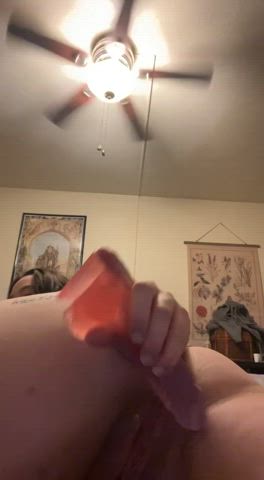 ass dildo masturbating solo tattoo thick gif