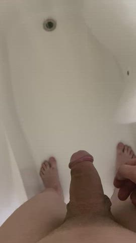 amateur big dick cock nsfw pov pee peeing pissing solo gif