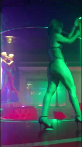 blue dancing pole dance strip stripper striptease gif