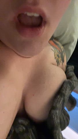 big tits masturbating orgasm gif