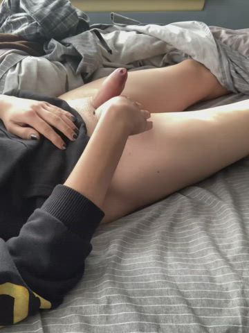 cock cumshot femboy femboys gif