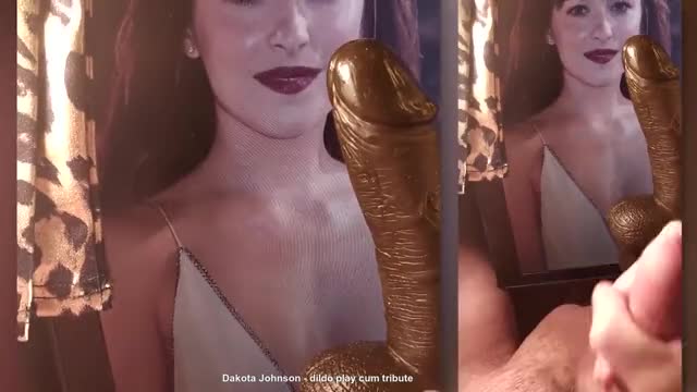 Dakota Johnson - dildo play cum tribute